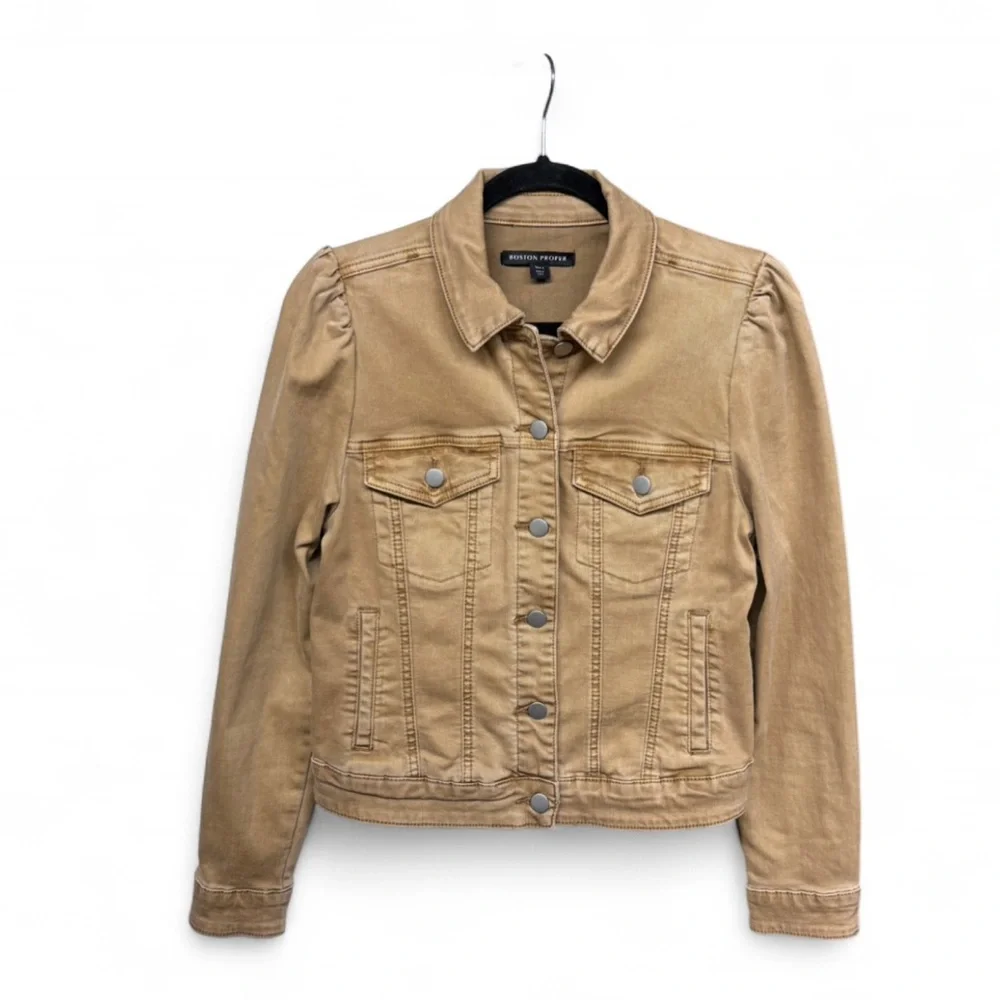 Boston Proper Light Brown Jean Jacket - Picture 8 of 10